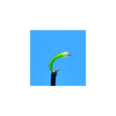 Beaded Nymphs Glass Bead Midge Chartreuse $2.50