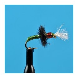 Beaded Nymphs Glass Bead Rojo Midge olive $2.50