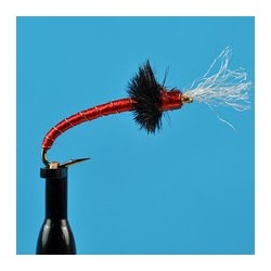 Beaded Nymphs Glass Bead Rojo Midge Red $2.50