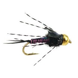 Tungsten Nymphs tg epoxy back purple stone $3.00