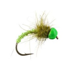 Beaded Nymphs Green Latex BH Nymph $2.50