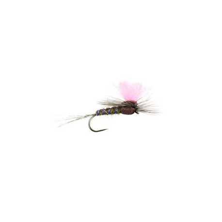 Barbless Flies Grey Olive High Viz Paradream BL $2.50