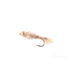 Beaded Nymphs Hares Ear Bead Head Flash Back Natural $2.50