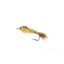 Beaded Nymphs Hares Ear Nymph Bead Head Light Olive $2.50