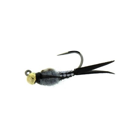 Tungsten Nymphs TJ Woven Stone Black $3.00