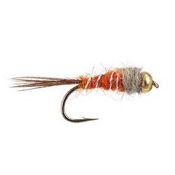 Beaded Nymphs Johns Orange Grey Nymph $2.50