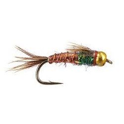 Beaded Nymphs Kyles BH Angel Hair Pheasant Tail Flash $2.50