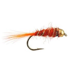 Beaded Nymphs Orange Basic BH Nmyph $2.50