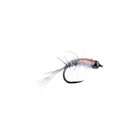 Barbless Flies Innov BH Grey Nymph BL White Pearl $2.50