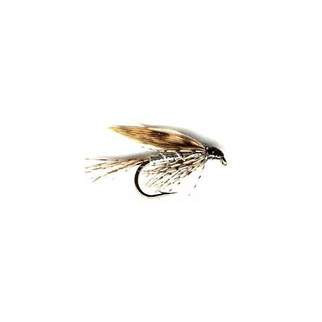 Wets silver march brown wet button $2.50