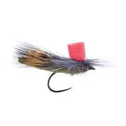 Barbless Flies Killing High Viz Caddis BL Red Post $2.50