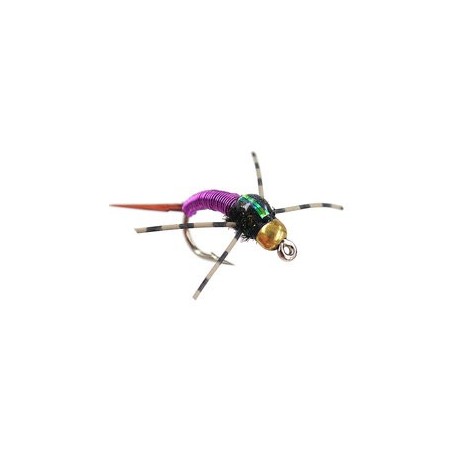 Beaded Nymphs Tung RL C N Copper Bob  Purple $2.50