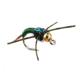Beaded Nymphs Tung RL CN Copper Bob Copper Green $2.50