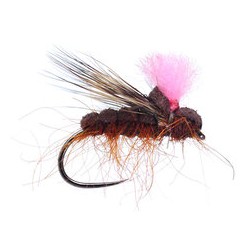 Barbless Flies Ales High Viz Caddis Large Orange BL $2.50