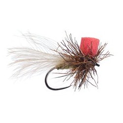 Barbless Flies Natural High Viz Caddis BL Red Post $2.50
