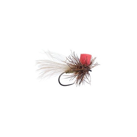 Barbless Flies Natural High Viz Caddis BL Red Post $2.50