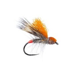 Barbless Flies Orange High Viz Deer Hair Sedge BL $2.50